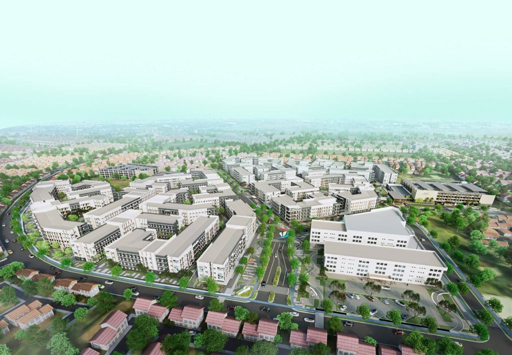 Pre-selling condo Westwind at Lancaster City, General Trias, Cavite: aerial shot