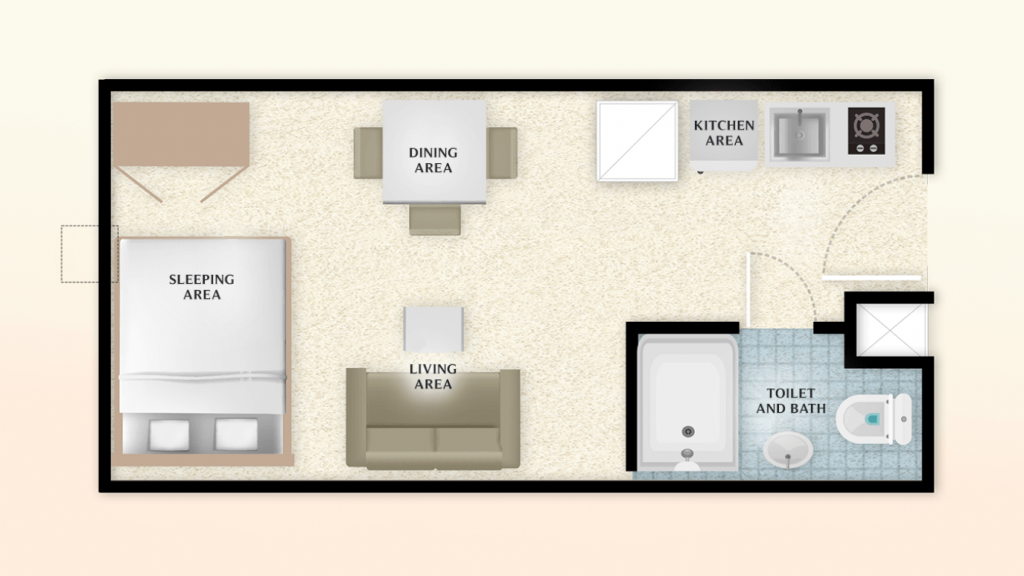 Studio Condominium Floor Plan at General Trias Cavite