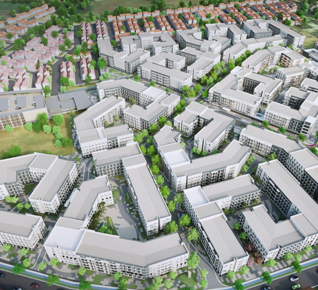 Condominium Perspective Shot of Masterplan
