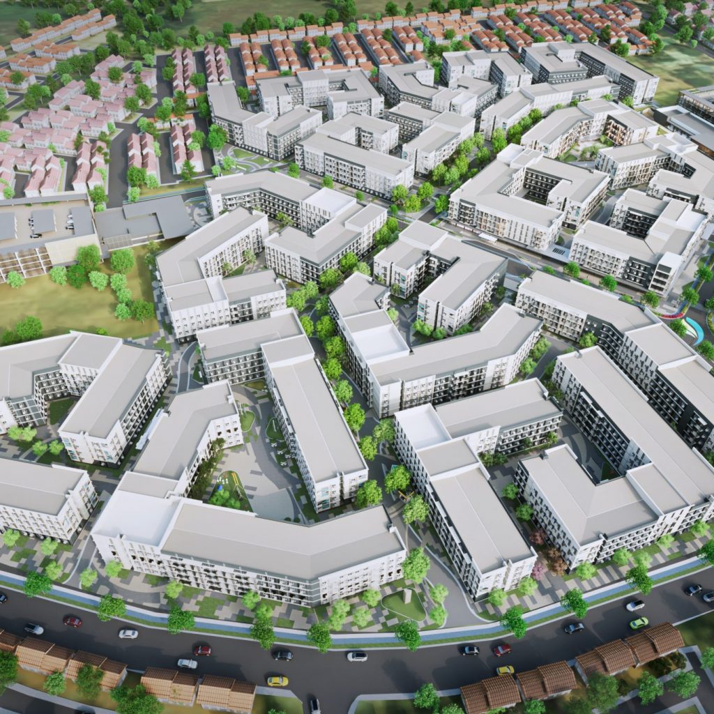 Condominium Perspective Shot of Masterplan
